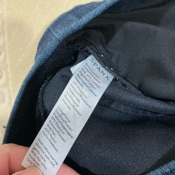 🤎 Spanx Jean-ish Leggings Cropped - Size Medium - Picture 6 of 6